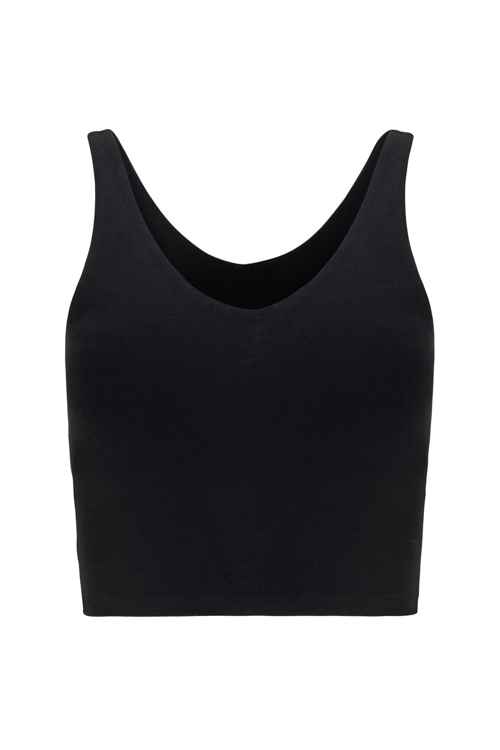 Organic Cotton V Neck  Crop Tank