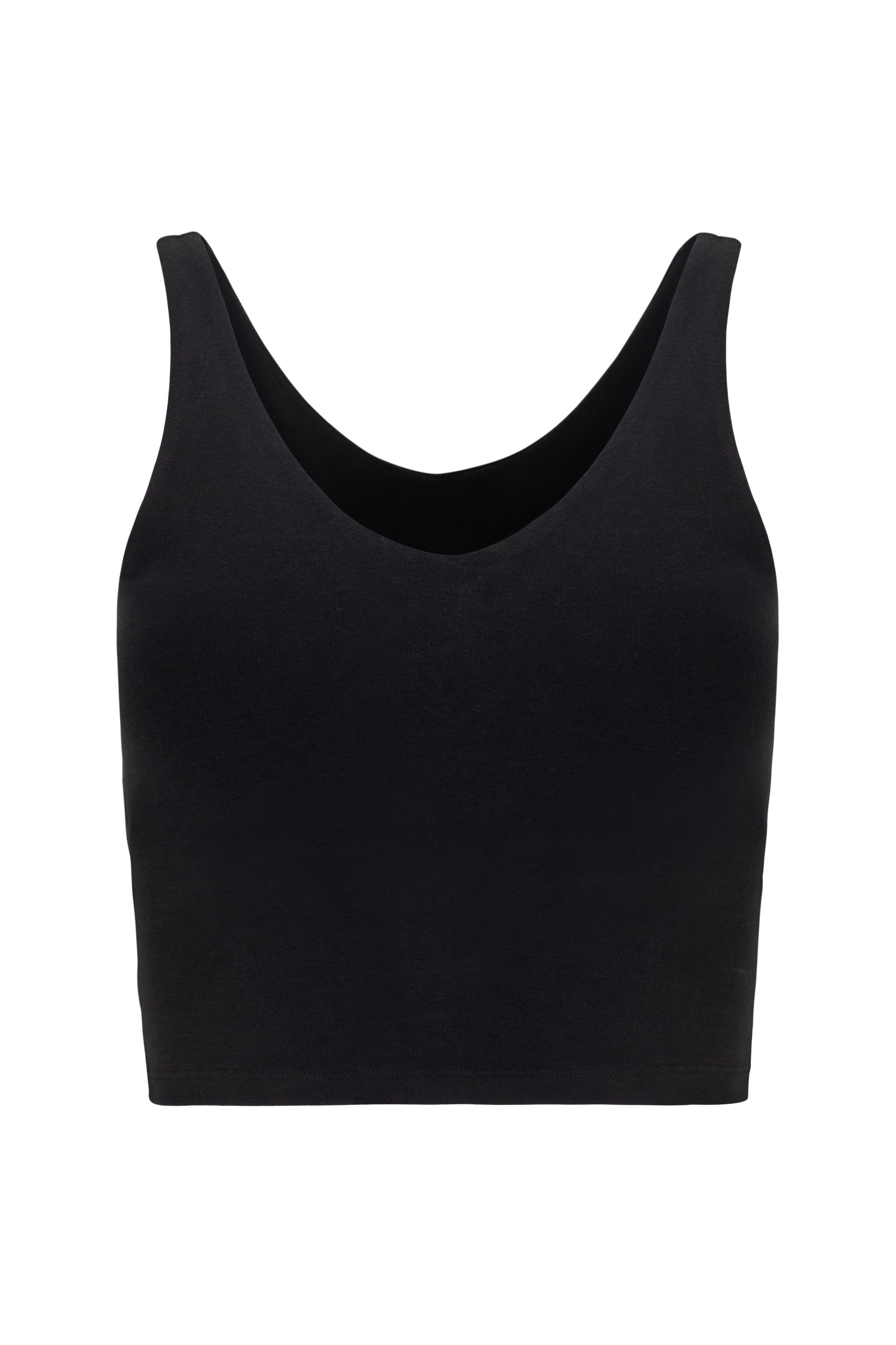 Organic Cotton V Neck  Crop Tank