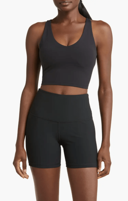 Organic Cotton V Neck  Crop Tank