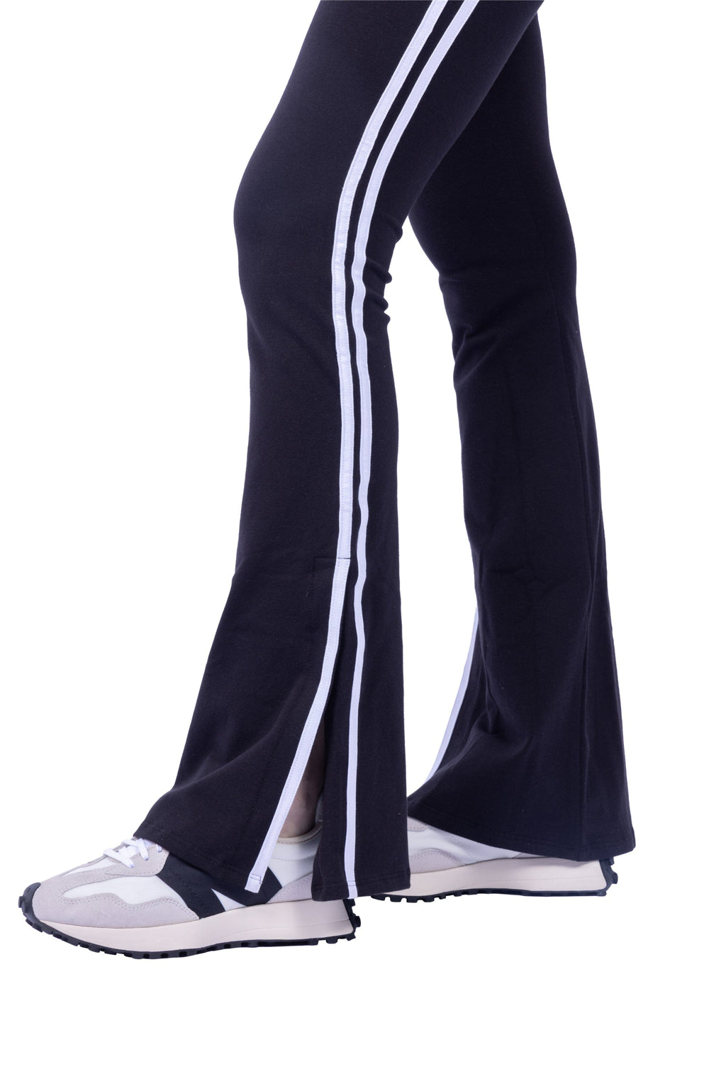 Organic Cotton High-Rise Flare Stripe Leggings