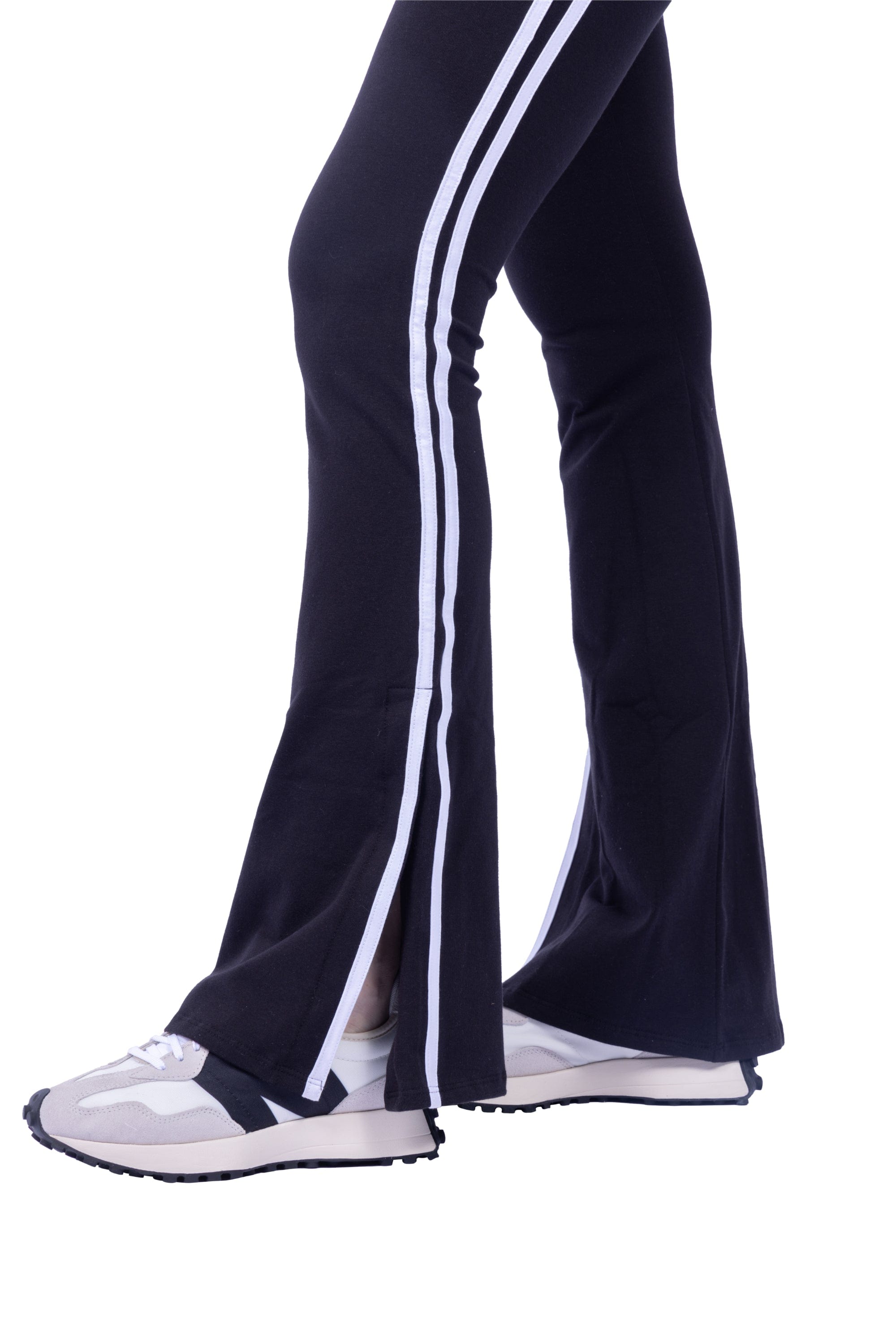 Organic Cotton High-Rise Flare Stripe Leggings