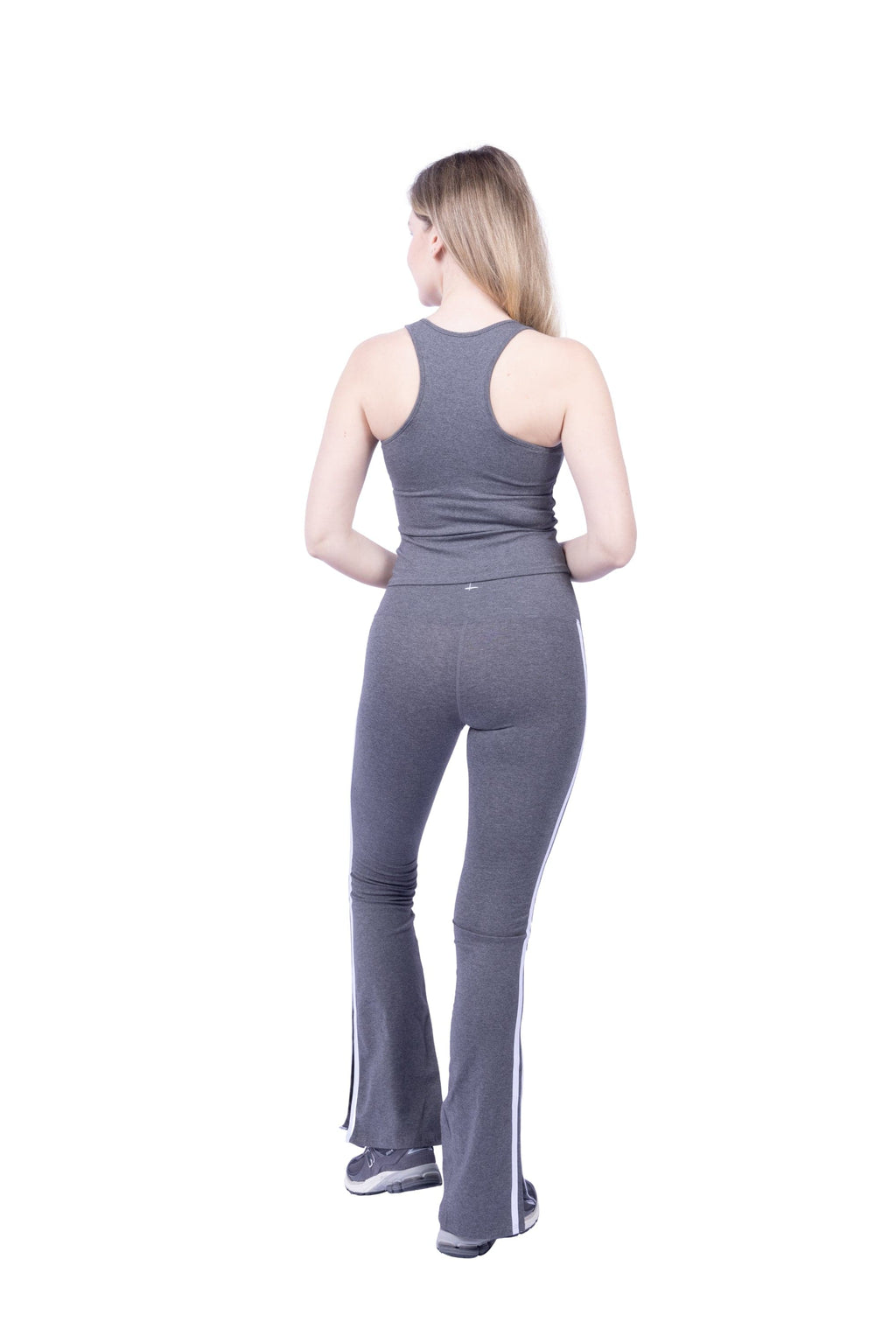 Organic Cotton High-Rise Flare Stripe Leggings