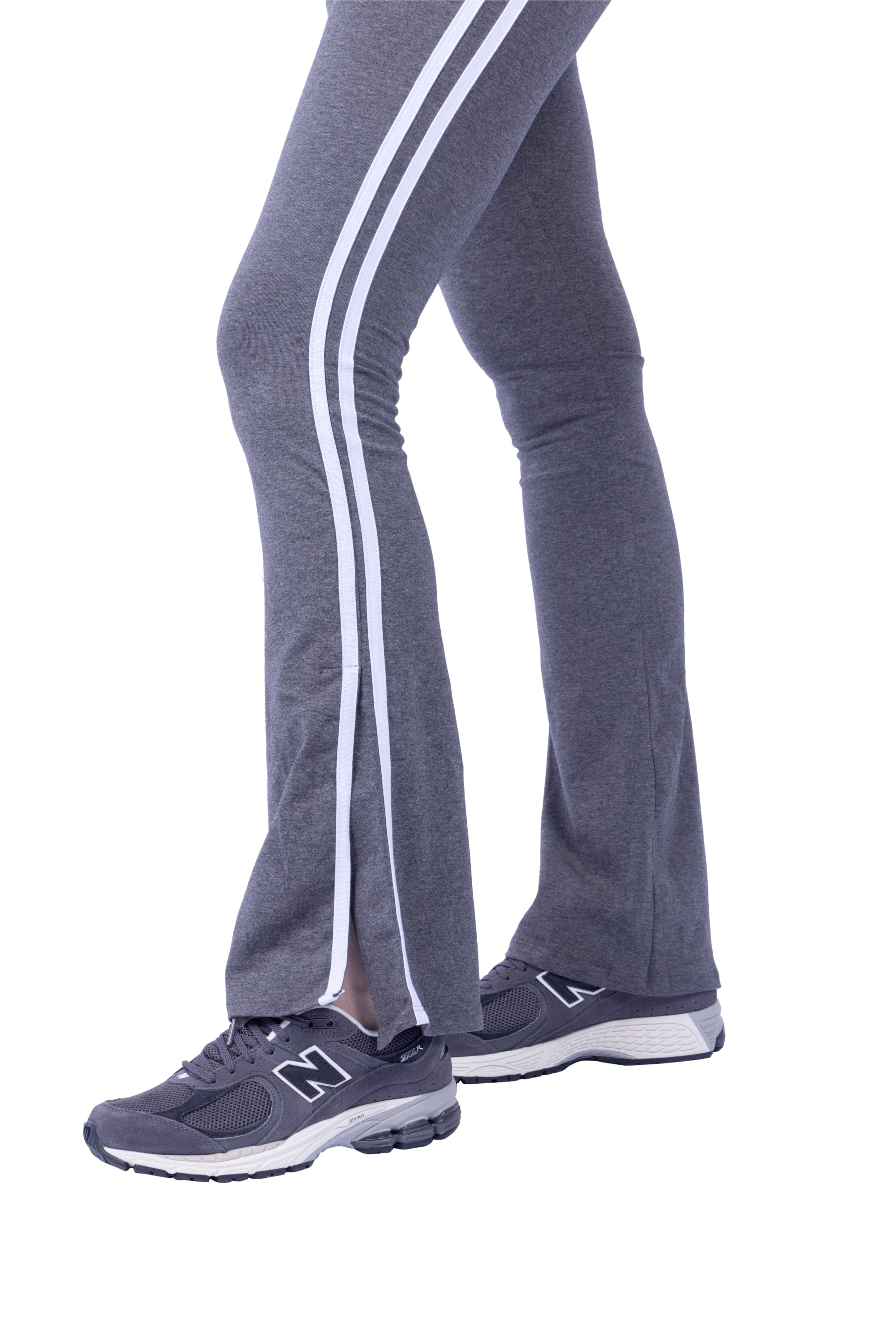 Organic Cotton High-Rise Flare Stripe Leggings