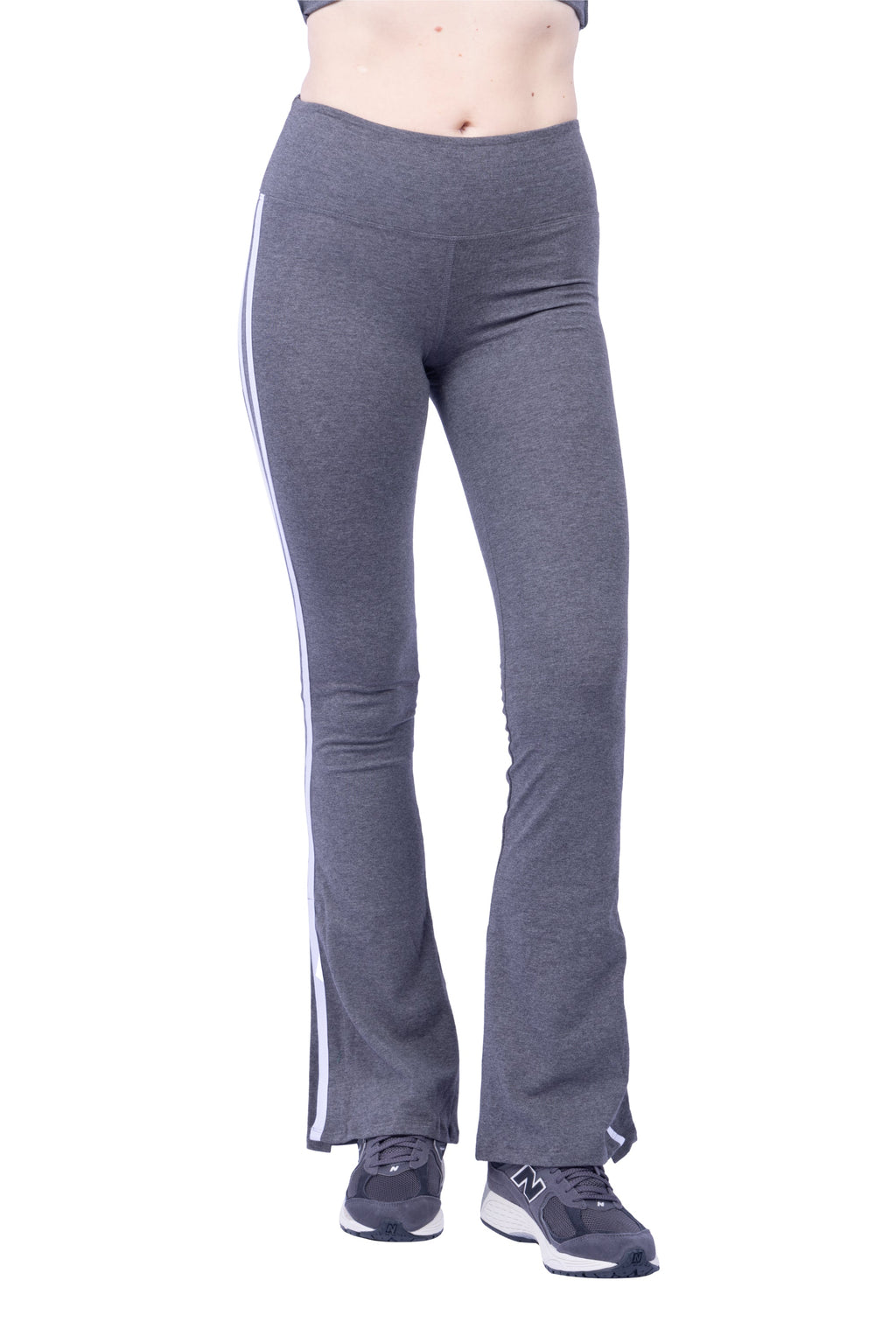 Organic Cotton High-Rise Flare Stripe Leggings