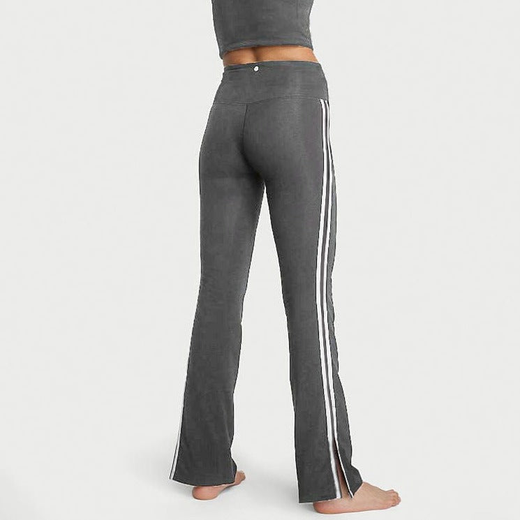 Organic Cotton High-Rise Flare Stripe Leggings